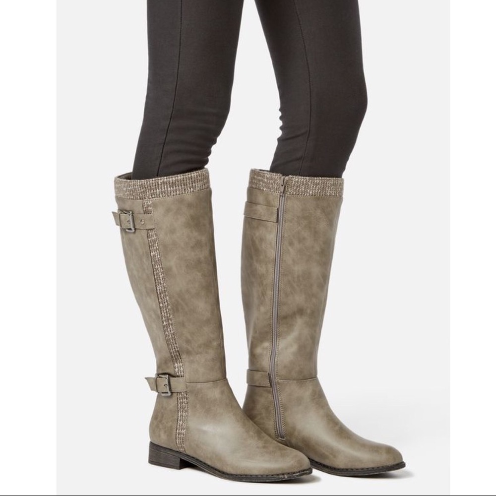 NIB! Nadina Sweater-cuff Riding Boot Wide Calf - Picture 1 of 8